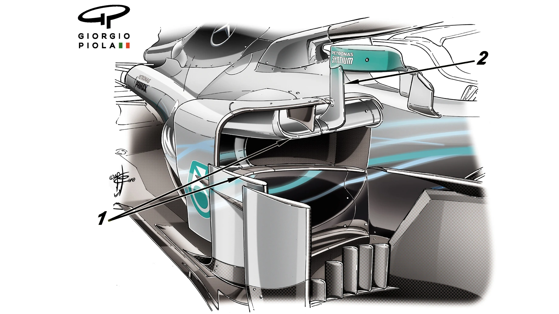 090-018 MERCEDES N SIDE PODS ZEL N°