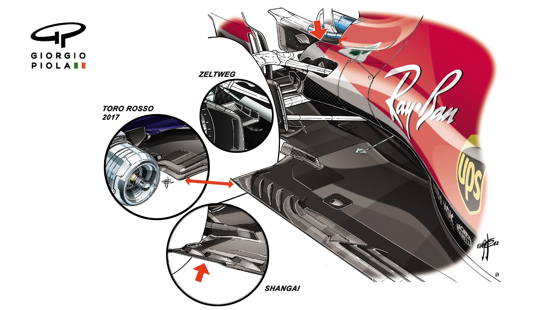 093-018 FERRARI NEW FLOOR B DUCT SILV COMP