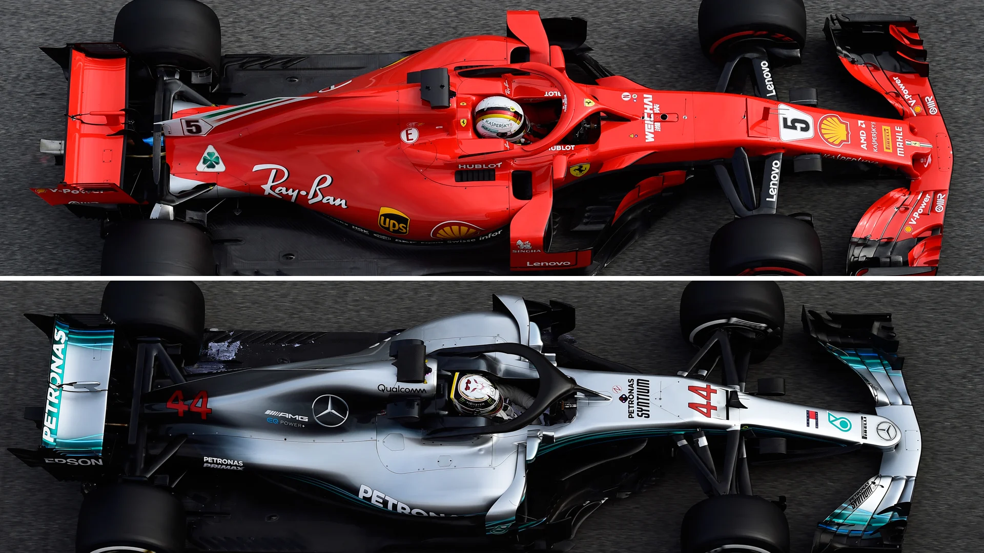 Ferrari have lengthened their wheelbase considerably in 2018, bringing it more in line with that of rivals Mercedes. © Sutton Images