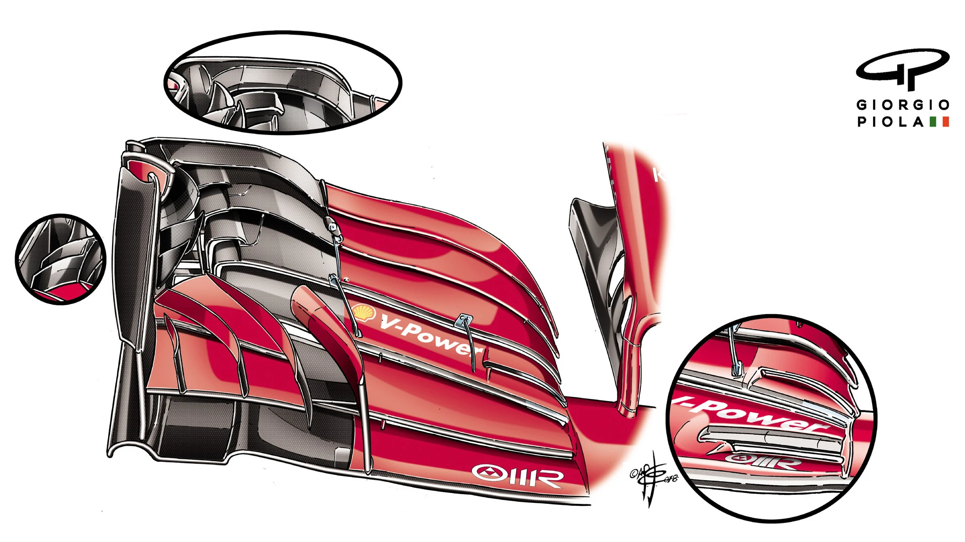 085-018 FERRARI N F WING FR