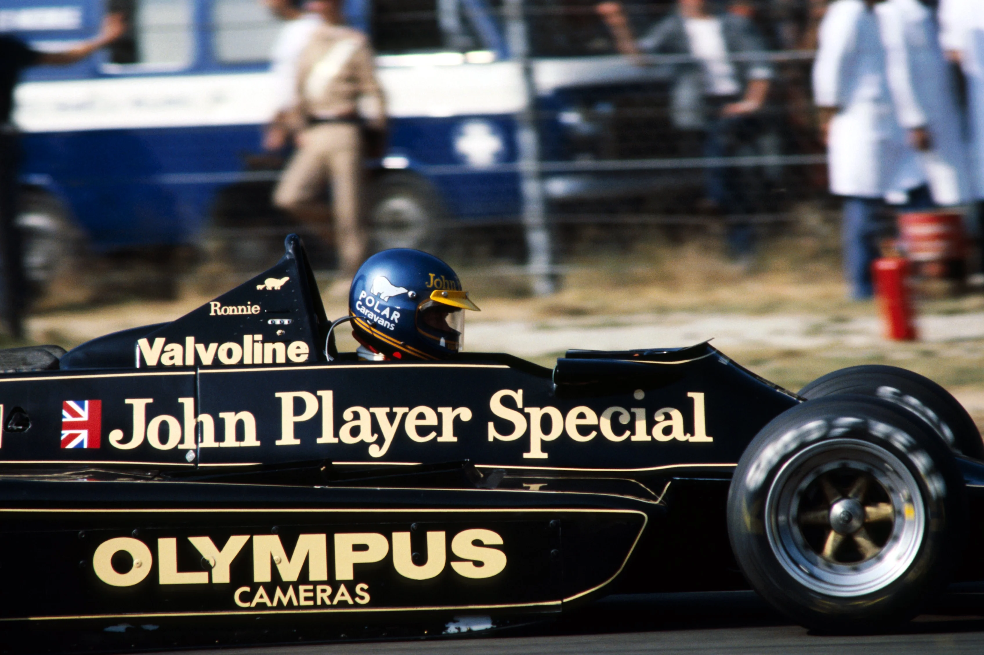 Ronnie Peterson (SWE) Lotus 79 (Shown during practice) suffered severe leg injuries in an accident