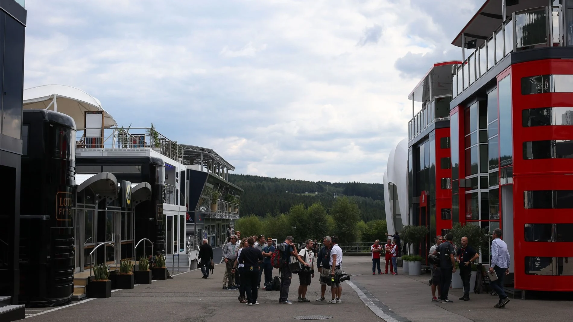Paddock at Formula One World Championship, Rd11, Belgian Grand Prix, Preparations, Spa Francorchamps, Belgium, Thursday 20 August 2015. &copy; Sutton Motorsport Images