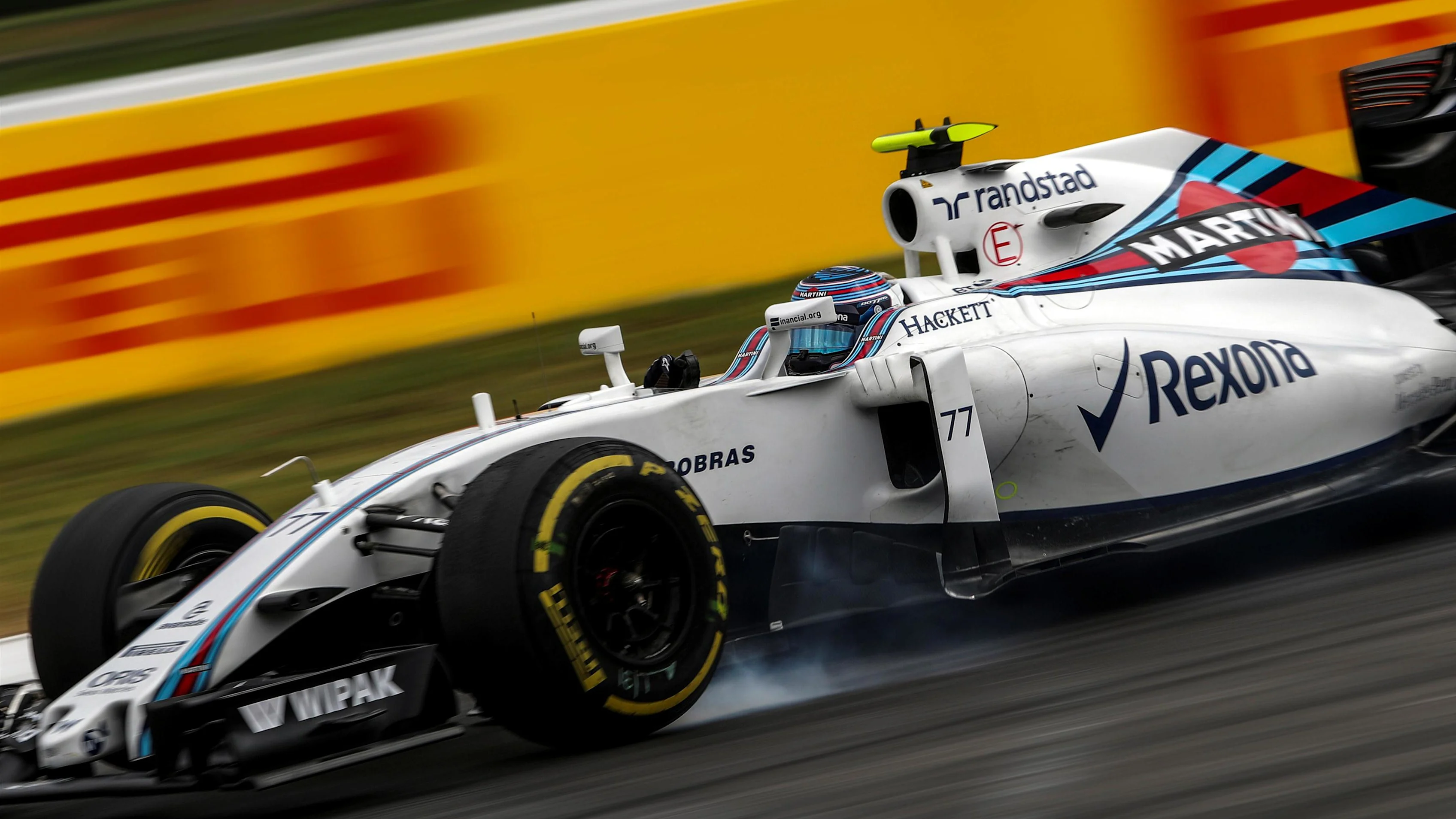 Valtteri Bottas (FIN) Williams FW38 locks up at Formula One World Championship, Rd12, German Grand Prix, Practice, Hockenheim, Germany, Friday 29 July 2016. &copy; Sutton Images