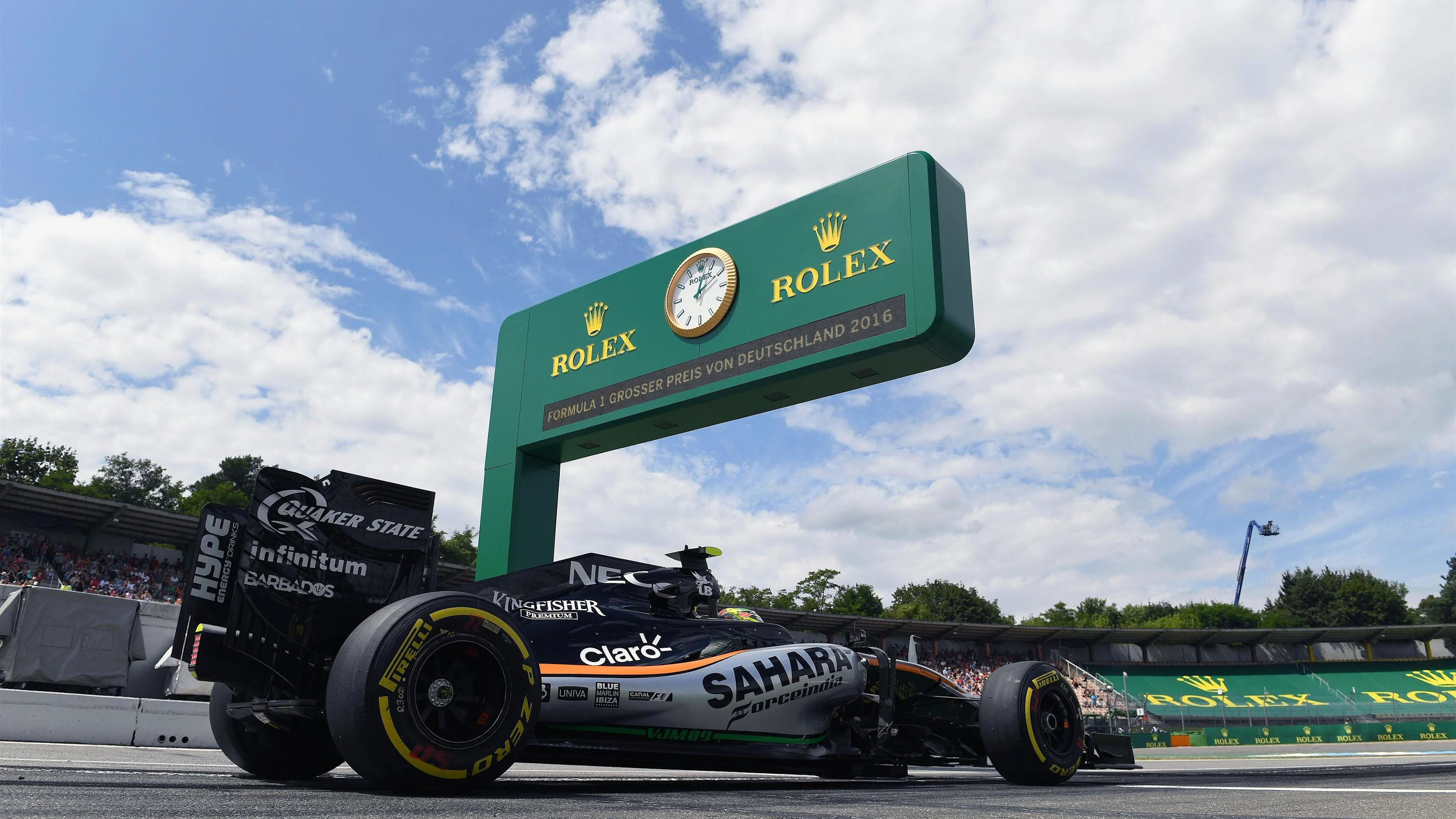 Sergio Perez (MEX) Force India VJM09 at Formula One World Championship, Rd12, German Grand Prix, Practice, Hockenheim, Germany, Friday 29 July 2016. &copy; Sutton Images