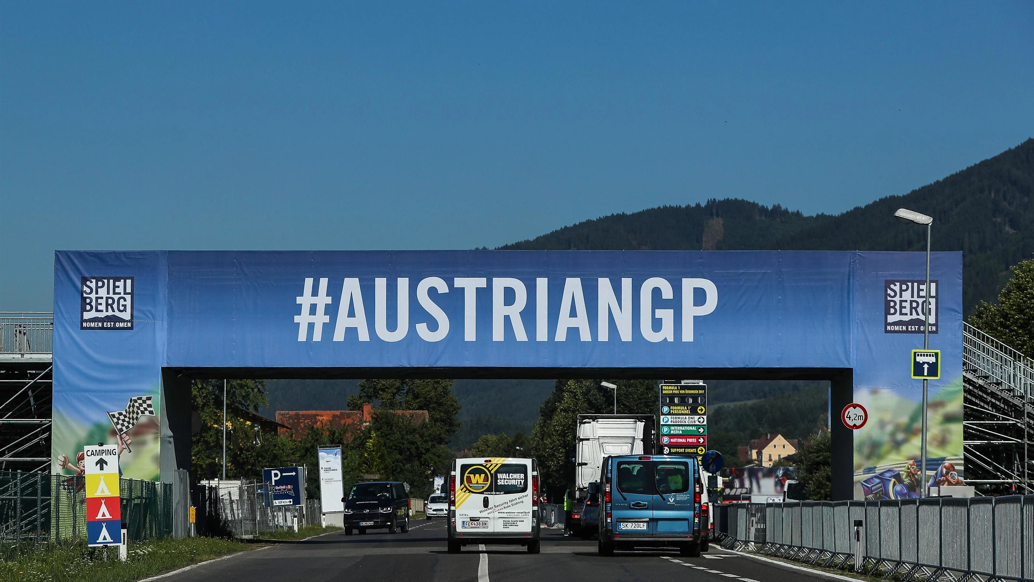 Entrance at Formula One World Championship, Rd9, Austrian Grand Prix, Preparations, Spielberg,