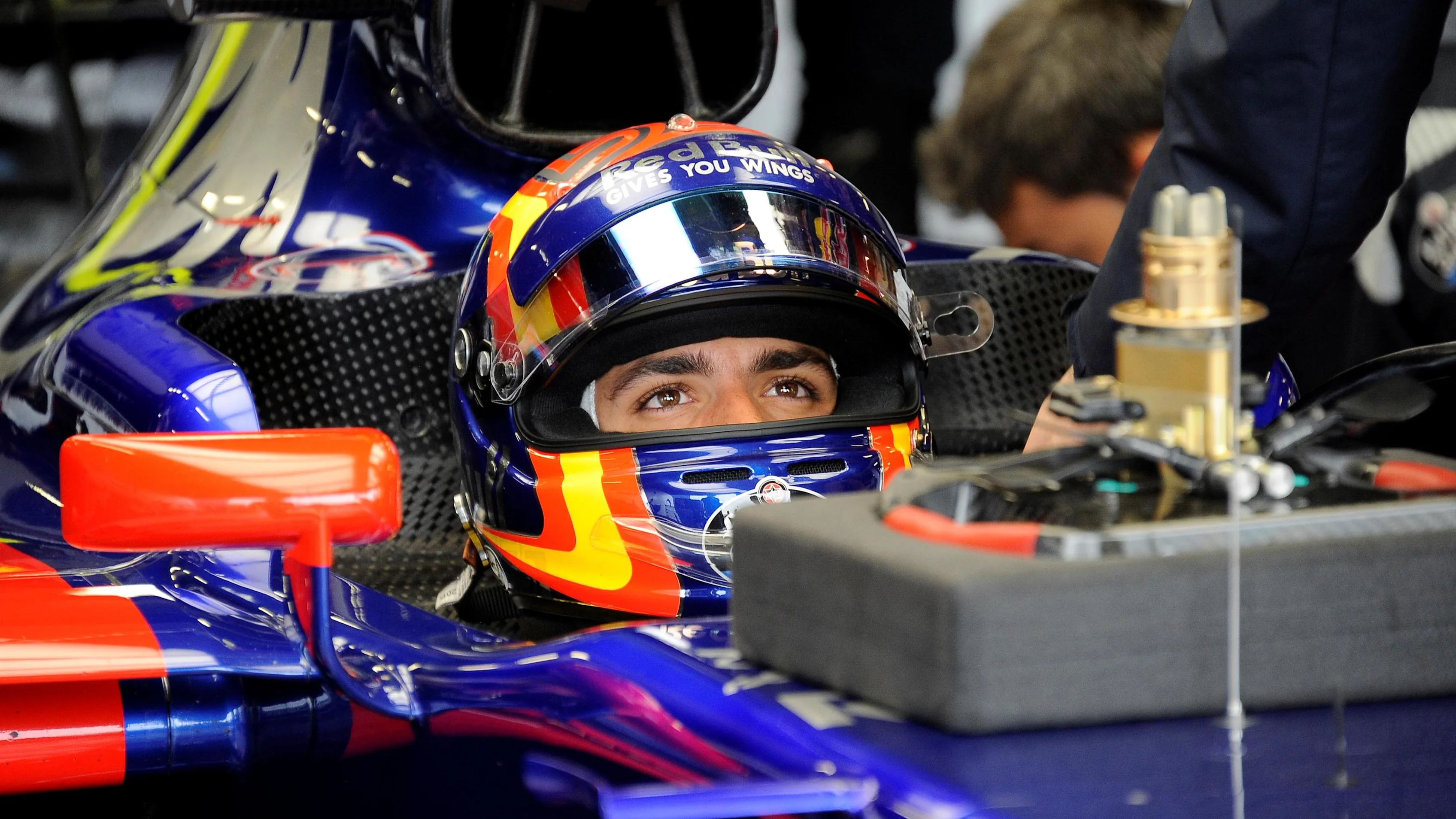 Carlos Sainz jr (ESP) Scuderia Toro Rosso STR12 at Formula One World Championship, Rd10, British Grand Prix, Practice, Silverstone, England, Friday 14 July 2017. © Sutton Images
