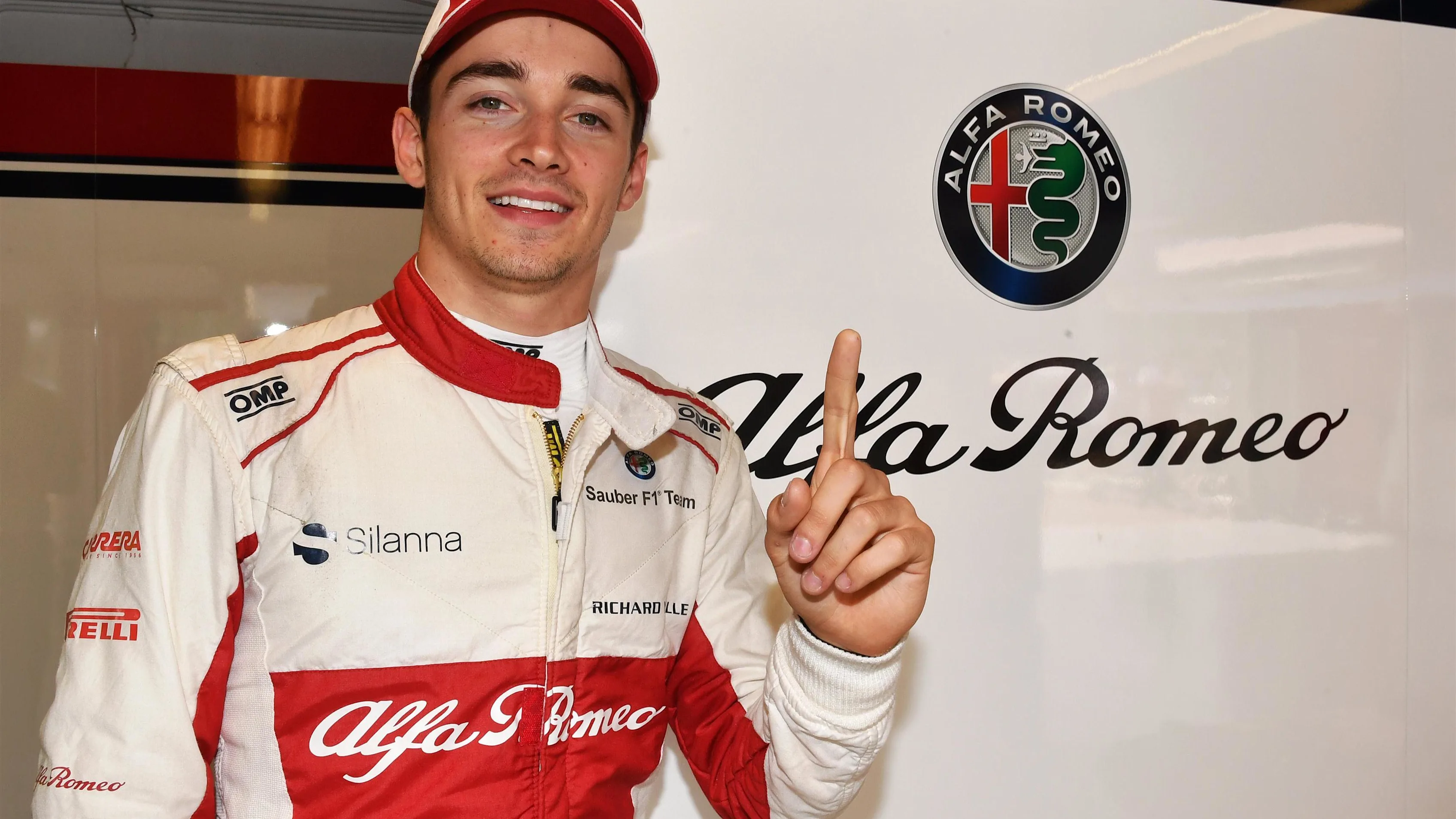 Charles Leclerc (MON) Alfa Romeo Sauber F1 Team celebrates with the team at Formula One World Championship, Rd7, Canadian Grand Prix, Race, Montreal, Canada, Sunday10 June 2018. © Mark Sutton/Sutton Images
