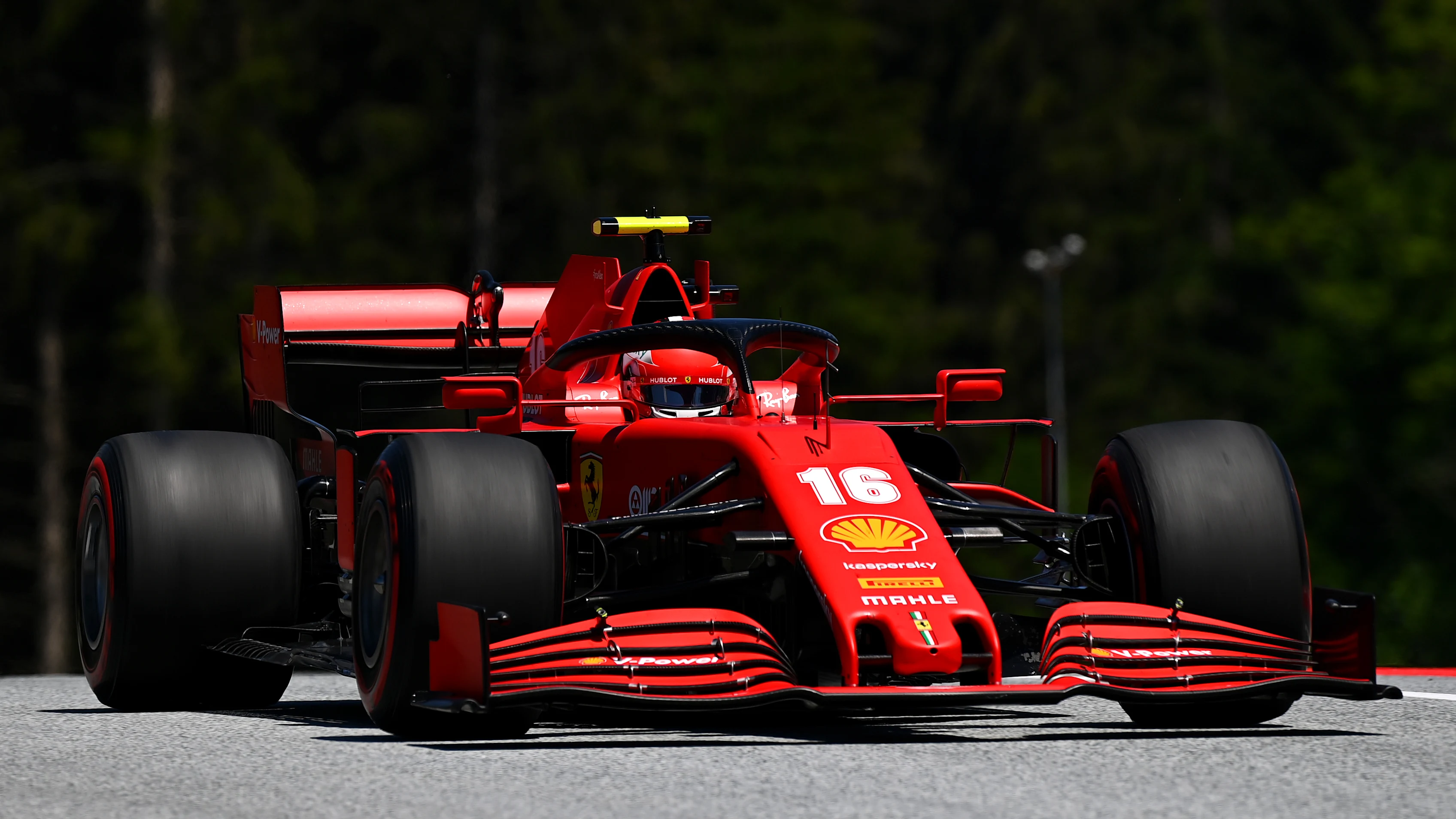 SPIELBERG, AUSTRIA - JULY 10: Charles Leclerc of Monaco driving the (16) Scuderia Ferrari SF1000 during practice for the F1 Grand Prix of Styria at Red Bull Ring on July 10, 2020 in Spielberg, Austria. (Photo by Clive Mason - Formula 1/Formula 1 via Getty Images)