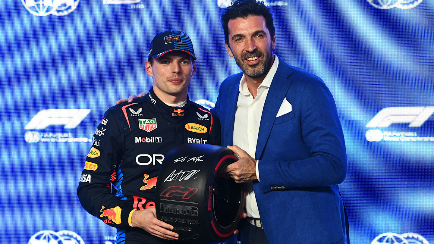 JEDDAH STREET CIRCUIT, SAUDI ARABIA - MARCH 08: Former goalkeeper Gianluigi Buffon presents Max